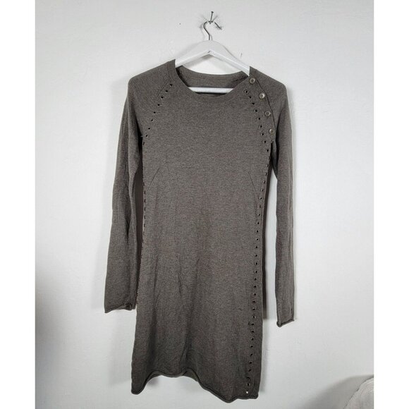 Zadig & Voltaire Rosie Long Sleeve Sweater Dress Small Gray Wool Cashmere Knit - Picture 1 of 8